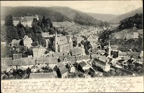 Ak Stolberg Südharz, Kirche, Stadtpanorama