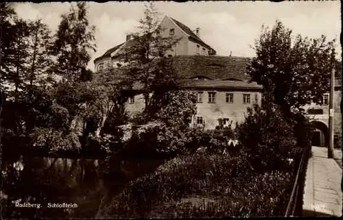 Ak Radeberg in Sachsen, Schlossteich