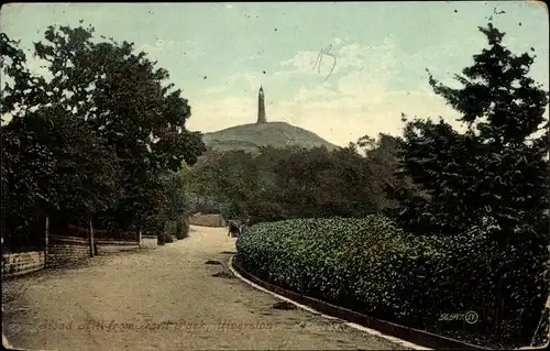 Ak Ulverston England, Hoad Hill from Ford Park