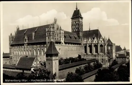 Ak Malbork Marienburg Westpreußen, Hochschloss, Dansker