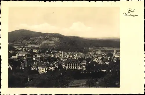 Ak Bad Kissing in Schwaben, Kirche, Wohnhäuser, Berge