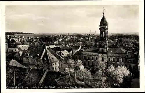 Ak Großenhain in Sachsen, Rathaus, Kupferberg, Stadtpanorama