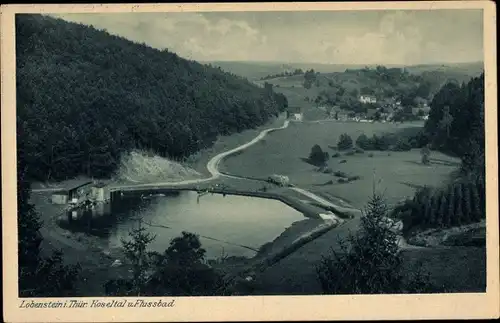 Ak Bad Lobenstein in Thüringen, Koseltal, Flussbad