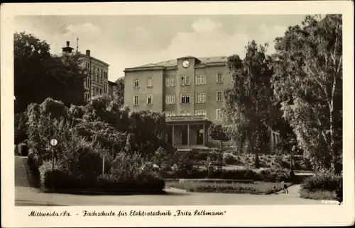 Ak Mittweida in Sachsen, Fachschule für Elektrotechnik Fritz Selbmann