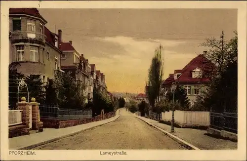 Ak Pforzheim im Schwarzwald, Lameystraße, Wohnhäuser