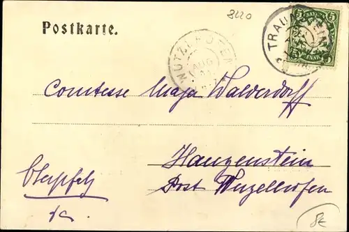 Ak Traunstein in Oberbayern, Bahnhofstraße, Wohnhäuser