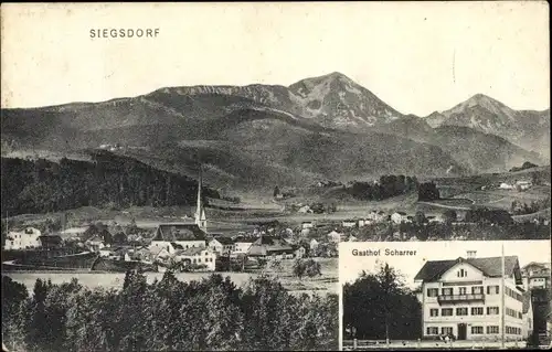 Ak Siegsdorf in Oberbayern, Gasthof Scharrer, Gesamtansicht