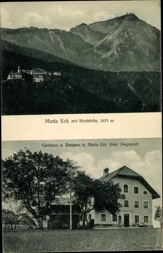 Ak Siegsdorf in Oberbayern, Gasthaus z. Duspass, Maria Eck, Hochfelln
