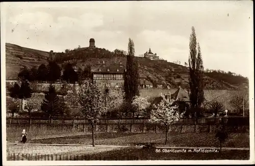 Ak Oberlößnitz Radebeul in Sachsen, Hoflößnitz, Panorama vom Ort