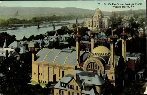 Ak Wilkes Barre Pennsylvania USA, Bird's eye view, looking North