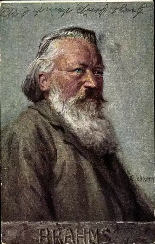 Künstler Ak Johannes Brahms, Deutscher Komponist, Portrait