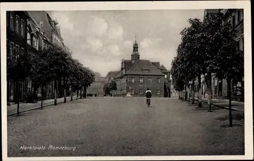 Ak Ronneburg in Thüringen, Marktplatz, Rathaus