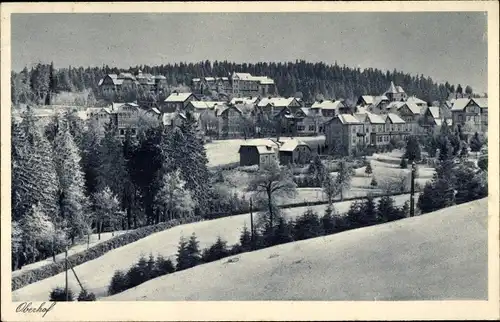 Ak Oberhof im Thüringer Wald, Panorama vom Ort, Schneelandschaft