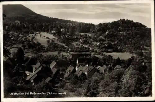 Ak Oberweiler Badenweiler am Schwarzwald, Panorama vom Ort