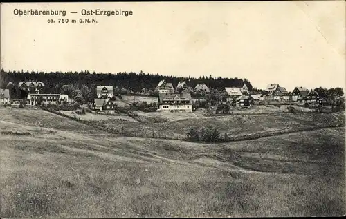 Ak Bärenburg Altenberg im Erzgebirge, Panorama vom Ort