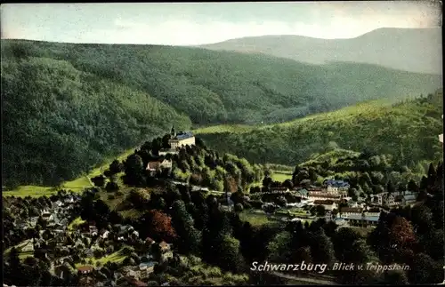 Ak Schwarzburg in Thüringen, Aussicht Trippstein
