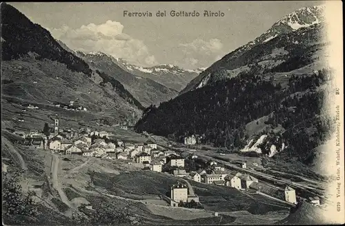 Ak Airolo Kanton Tessin Schweiz, Ferrovia del Gottardo