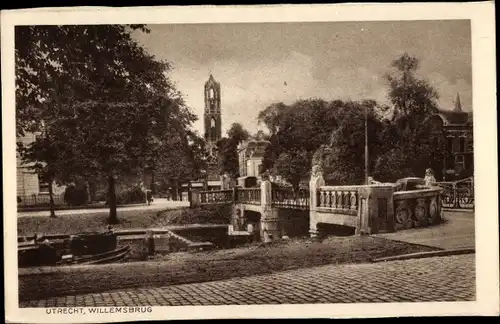 Ak Utrecht Niederlande, Willemsbrug