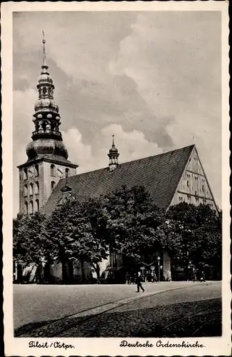 Ak Sowjetsk Tilsit Ostpreußen, Deutsche Ordenskirche 