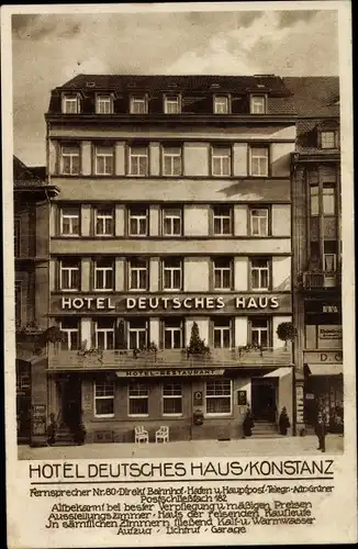 Ak Konstanz am Bodensee, Hotel Deutsches Haus, Restaurant