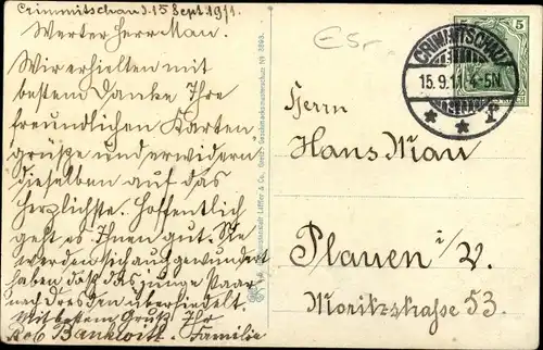 Ak Crimmitschau in Sachsen, Sahnpark