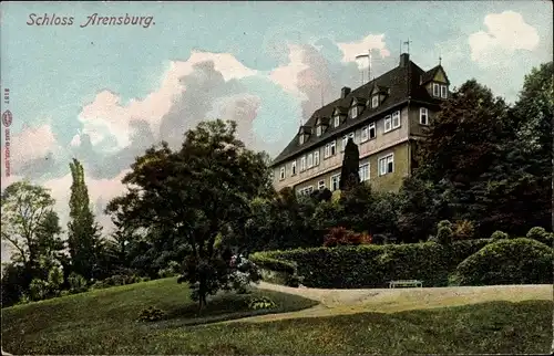 Ak Steinbergen Rinteln in Niedersachsen, Schloss Arensburg, Außenansicht