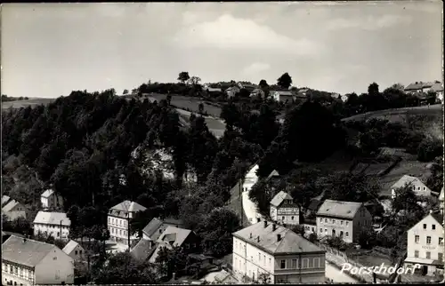 Ak Porschdorf Bad Schandau an der Elbe, Panorama vom Ort