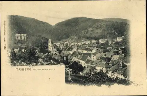 Ak Triberg im Schwarzwald, Panorama vom Ort