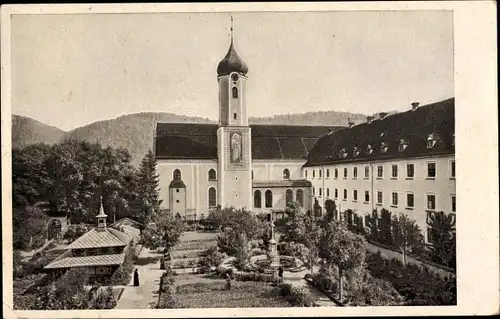 Ak Beuron in Baden Württemberg, Klostergarten, Kirche