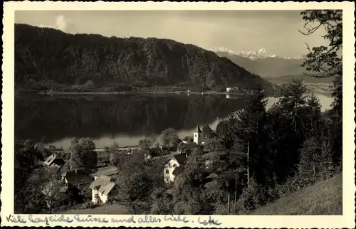 Ak Sattendorf Treffen am Ossiacher See in Kärnten, Teilansicht, Seepartie