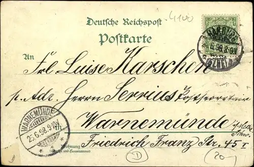 Litho Duisburg im Ruhrgebiet, Josephskirche, Mittelschule, Poststraße, Reichspost, Mercator Denkmal