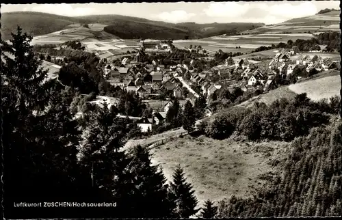 Ak Züschen Winterberg im Hochsauerlandkreis, Panorama vom Ort