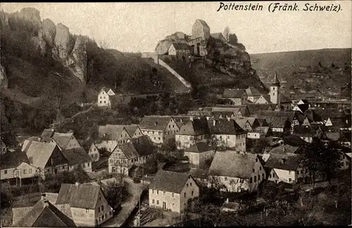 Ak Pottenstein in Oberfranken, Panoramablick auf die Stadt