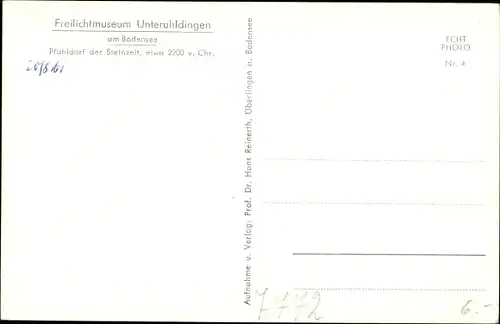 Ak Unteruhldingen Uhldingen Mühlhofen im Bodenseekreis, Freilichtmuseum, Pfahldorf