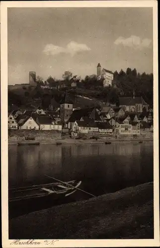 Ak Hirschhorn am Neckar Hessen, Teilansicht der Stadt