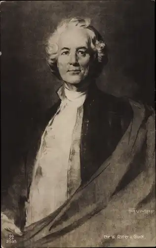 Künstler Ak Rumpf, Christoph Willibald Ritter von Gluck, Komponist, Portrait