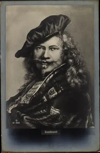 Künstler Ak Rembrandt van Rijn, Maler, Selbstportrait