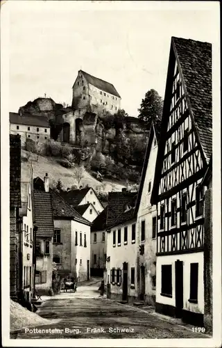 Ak Pottenstein in Oberfranken, Fränkische Schweiz, Blick auf Burg