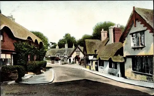 Ak Shanklin Isle of Wight South East, Old Village, Wohnhäuser