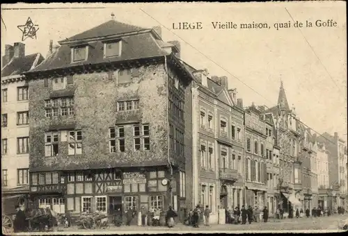 Ak Liège Lüttich Wallonien, Vieille maison, quai de la Goffe