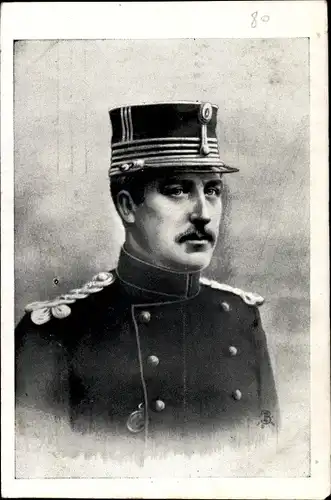 Ak König Albert I von Belgien, Portrait, Uniform