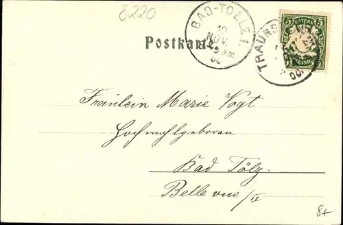 Ak Traunstein in Oberbayern, Bahnhofstraße, Wohnhäuser