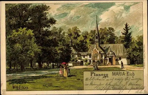 Künstler Litho Eilers, Willi, Planegg Oberbayern, Wallfahrtskirche Maria Eich