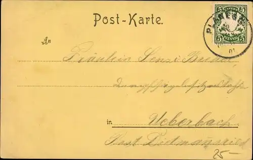 Mondschein Litho Planegg Oberbayern, Wallfahrtskirche Maria Eich