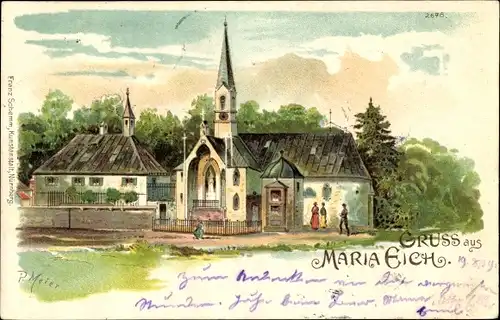 Künstler Litho Meier, P., Planegg Oberbayern, Wallfahrtskirche Maria Eich