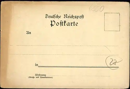 Litho Bad Kreuznach in Rheinland Pfalz, Kurhaus, Brückenhäuser, Rheingrafenstein