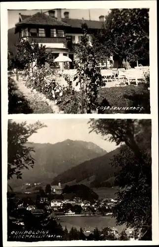 Foto Ak Ruhpolding in Oberbayern, Cafe Sonnenhof, Panorama, Hochfelln