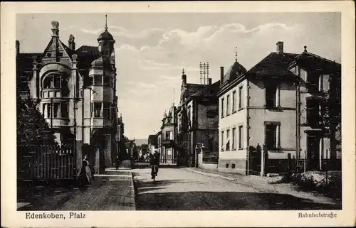Ak Edenkoben an der Weinstraße, Bahnhofstraße, Wohnhäuser