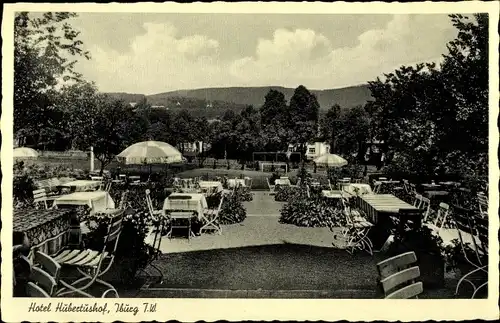 Ak Bad Iburg in Niedersachsen, Hotel Hubertushof, Bes. Karl Schäfer, Terrasse