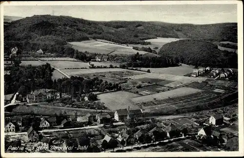 Ak Dahl Volme Hagen in Westfalen Ruhrgebiet, Partie aus dem Volmetal, Blick auf den Ort, Felder